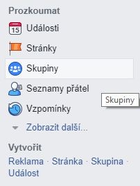 Vytvoření skupiny na FB