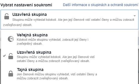 tvorba skupiny na Facebooku