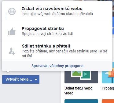 Facebook nastavení reklamy