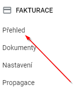 Přidání karty do Google Ads