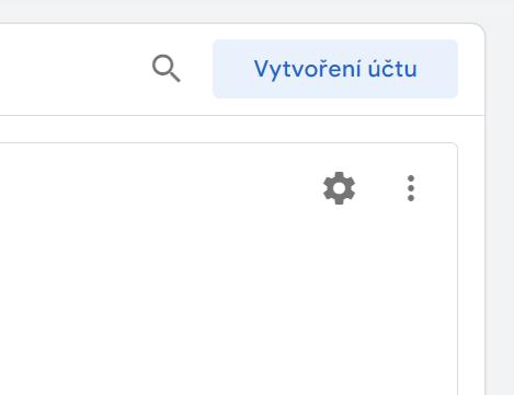 Vytvoření účtu
