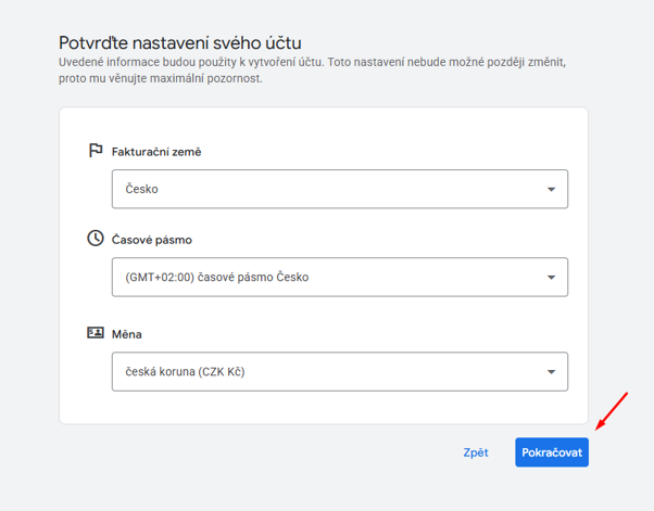 Založení Google Ads 7