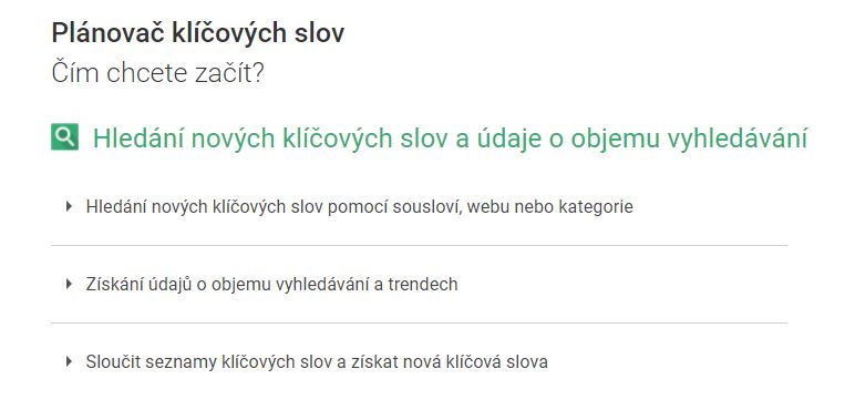 Vyhledávání klíčových slov